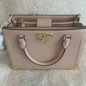KORS Michael Kors Blush Pink Structured Top-Handle Satchel